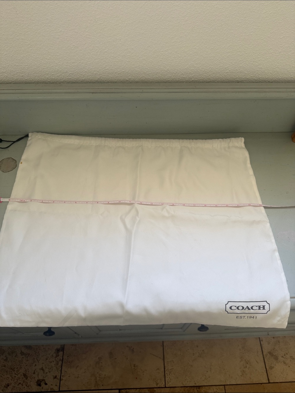 COACH White Logo Dust Bag